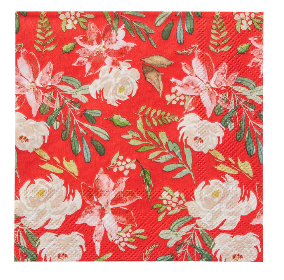 Winter Blossom Beverage Napkins