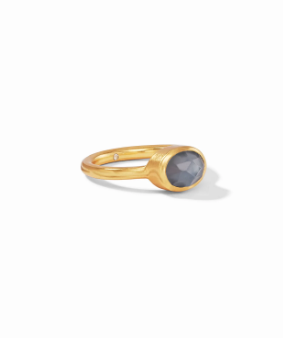 Jewel Stack Ring - Iridescent Charcoal Blue/7