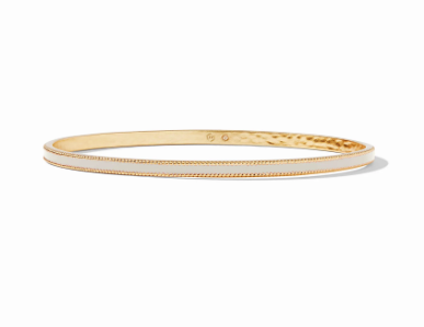 Marseille Bangle - Ivory Enamel/Medium