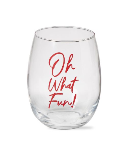 Oh What Fun Stemless Wine Glass