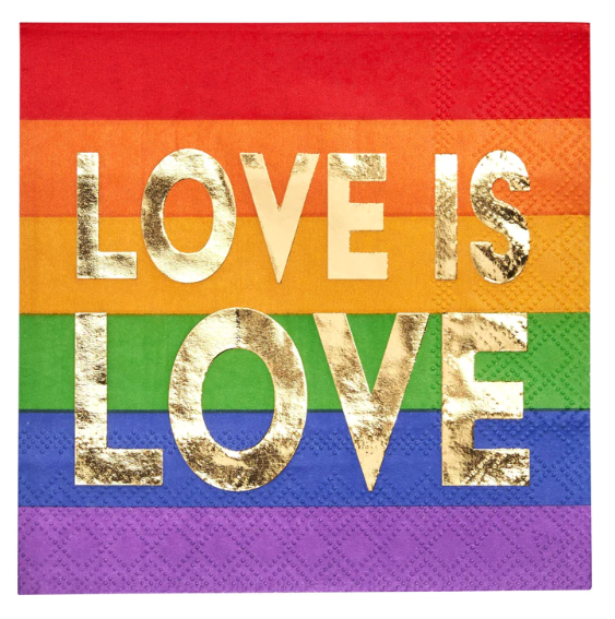 Love Is Love Beverage Napkins