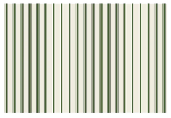 Green Ribbon Stripe Placemats