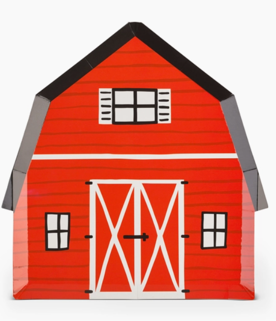 On The Farm Barn Diecut Plates