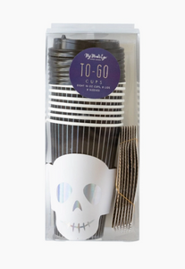 Holographic Skull To-Go Coffee Cups