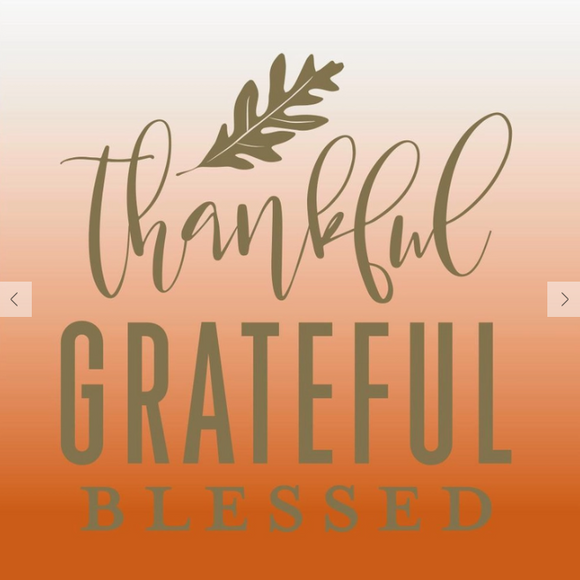 Thankful, Grateful, Blessed Beverage Napkins