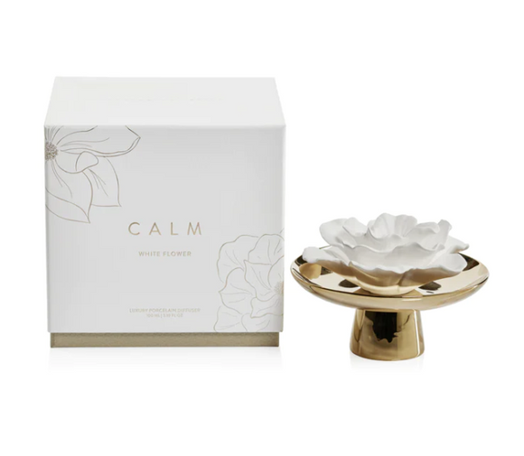 Calm Porcelain Diffuser - White Flower