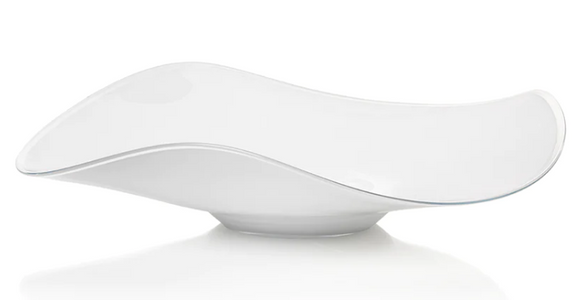 Lagoon Scissor Cut Wave Bowl - Opal White