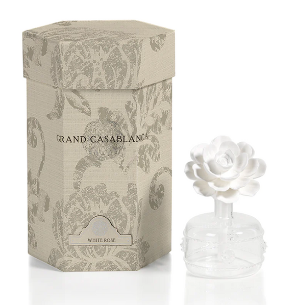 Mini Grand Casablanca Porcelain Diffuser - White Rose