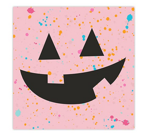 Pink Jack-o-lantern Beverage Napkins