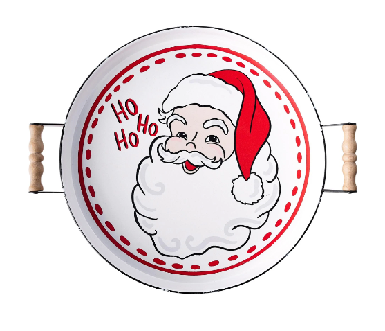 Santa Enamel Tray