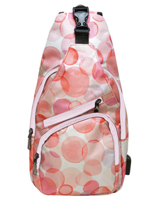 Anti-Theft Daypack - Pink Bubbles
