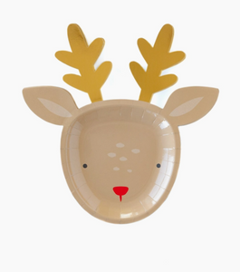 Dear Rudolph Reindeer Diecut Plates