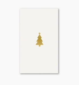 Golden Holiday Gold Tree Guest Napkins