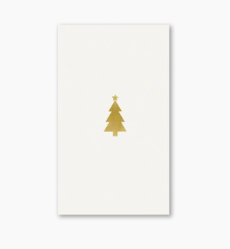 Golden Holiday Gold Tree Guest Napkins