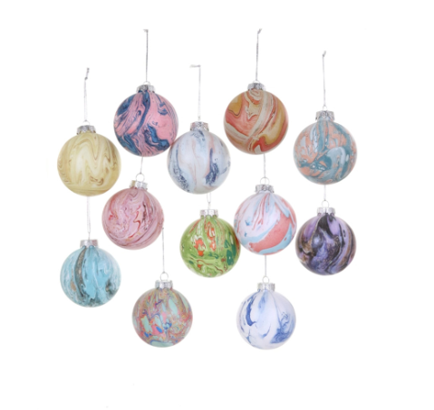 Marbled Bauble Large Ornament