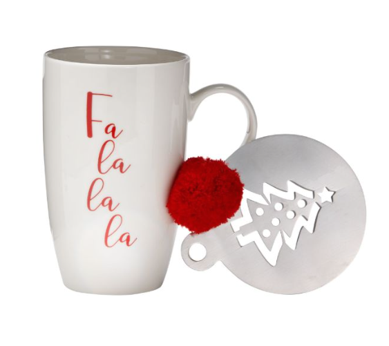 Fa La La Mug & Stencil Set