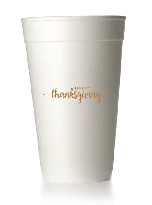 Happy Thanksgiving Styrofoam Cups