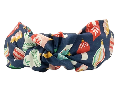 Navy Vintage Ornament Headband