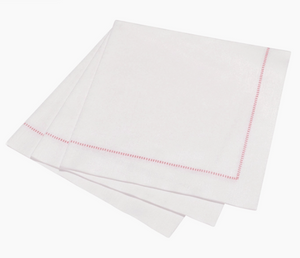 Ruby Red Hemstitch Dinner Napkins