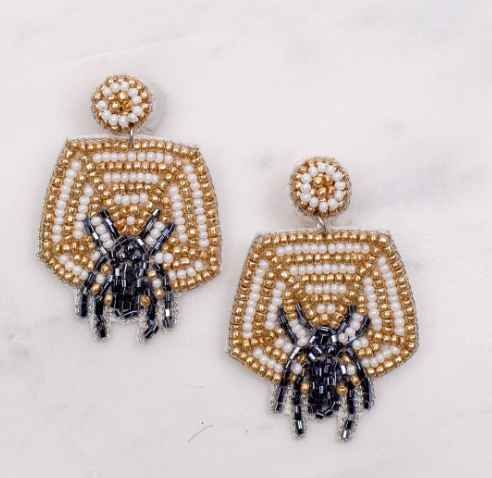 Spiderwebb Beaded Earrings