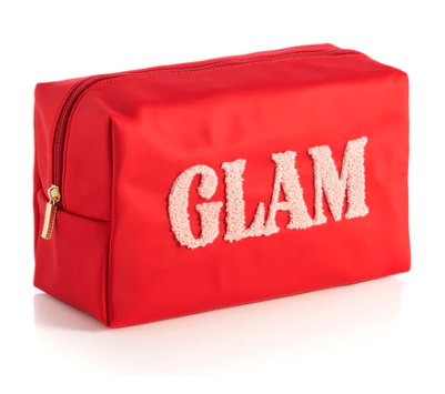 Cara Glam Cosmetic Pouch - Red