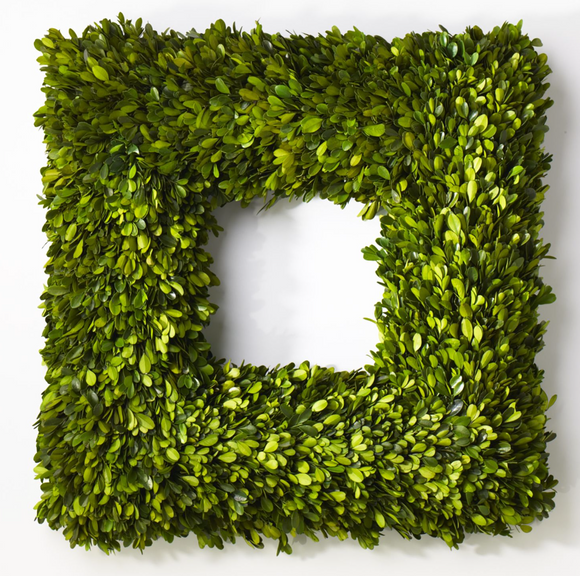 Boxwood Square Wreath - 22