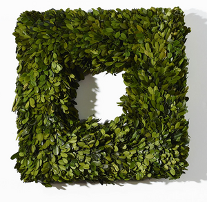 Boxwood Square Wreath - 16"