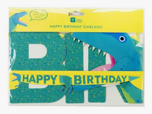 Dinosaur Happy Birthday Garland