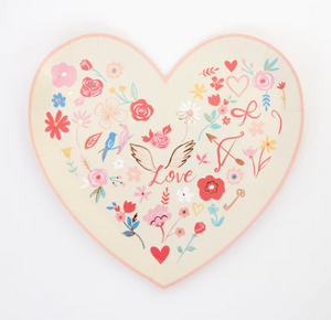 Valentine Heart Diecut Plates