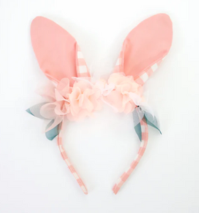 Embellished Gingham Bunny Headband