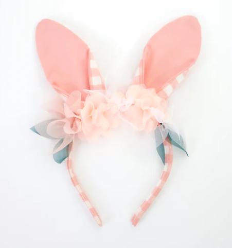 Embellished Gingham Bunny Headband