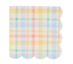 Spring Plaid Dinner Napkins