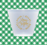 Merry Christmas Wreath Shatterproof Cups