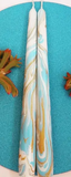 Marbled Taper Candle