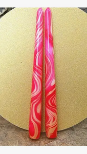 Marbled Taper Candle