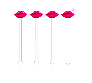 Plump Pink Lips Acrylic Stir Sticks