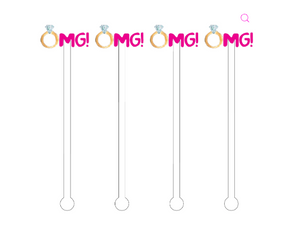 OMG Engagement Acrylic Stir Sticks