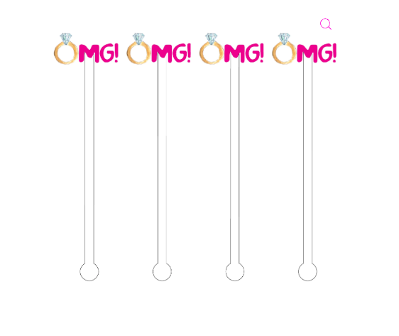 OMG Engagement Acrylic Stir Sticks