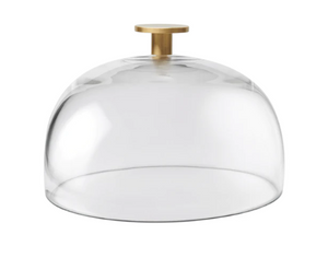 Glass Dome w/ Gold Round Handle - Small