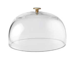 Glass Dome w/ Gold Round Handle - Large