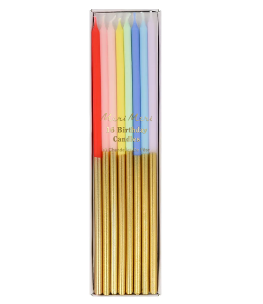 Gold Dipped Rainbow Mix Candles