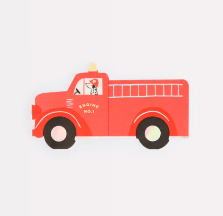 Fire Truck Diecut Napkins