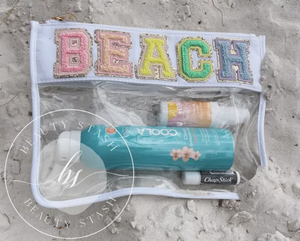 Beach Pastel Letter Nylon Pouch