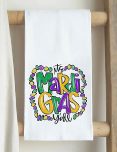 It's Mardi Gras Y'all Tea Towel