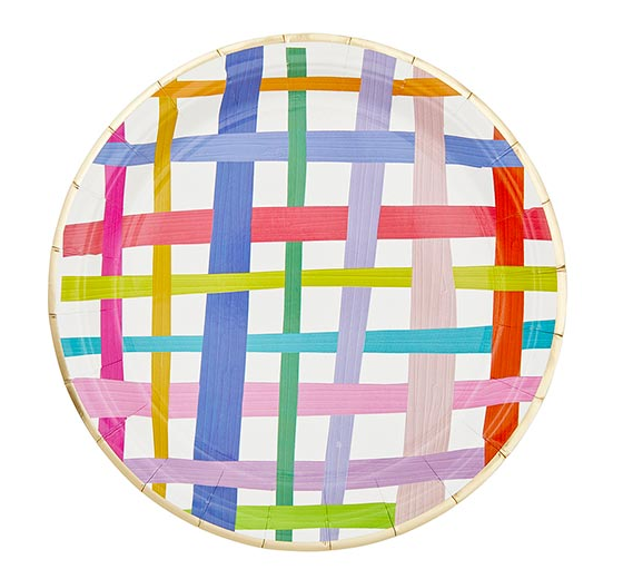 Gingham Dinner Plates