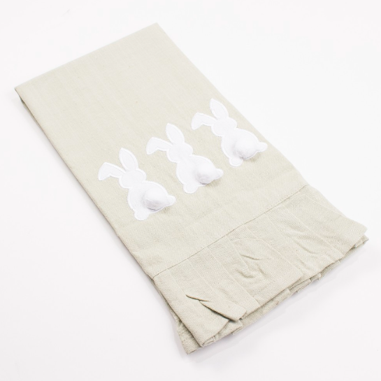 Bunny Ruffle Hand Towel