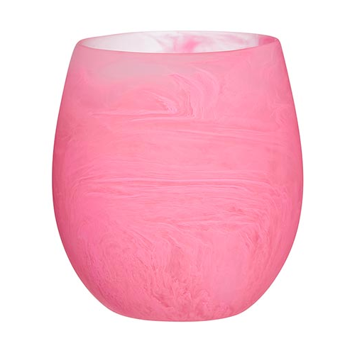 Pink Resin Wine Glass