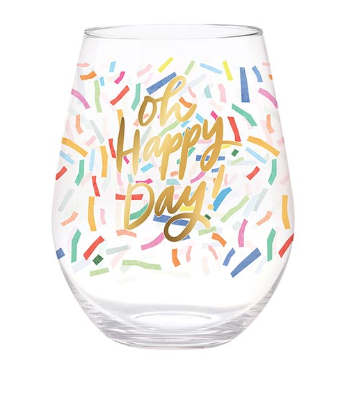 Oh Happy Day Jumbo Wine Glass