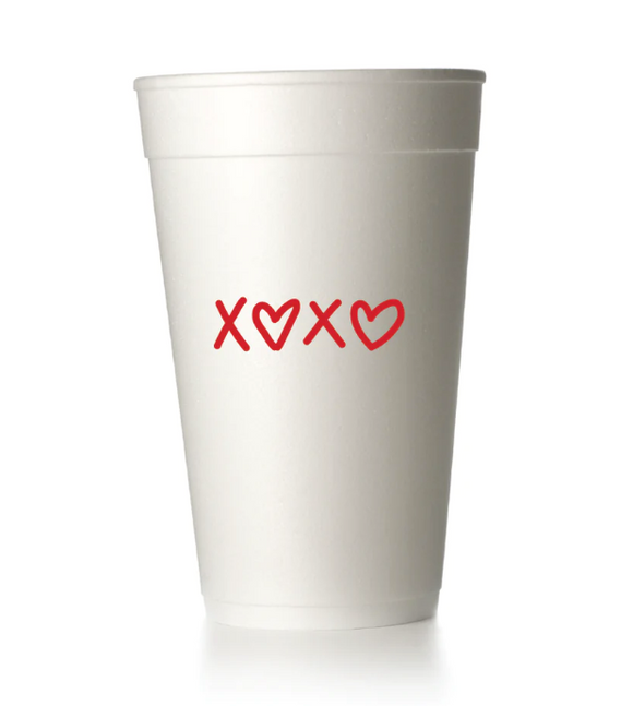 XOXO Styrofoam Cups