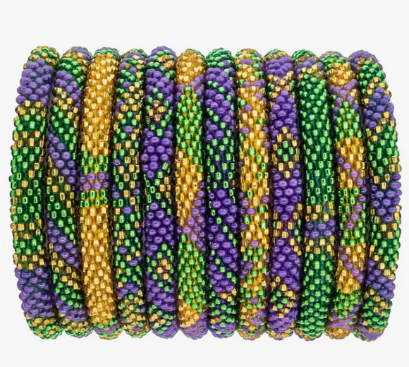 Roll On Bracelet Mardi Gras